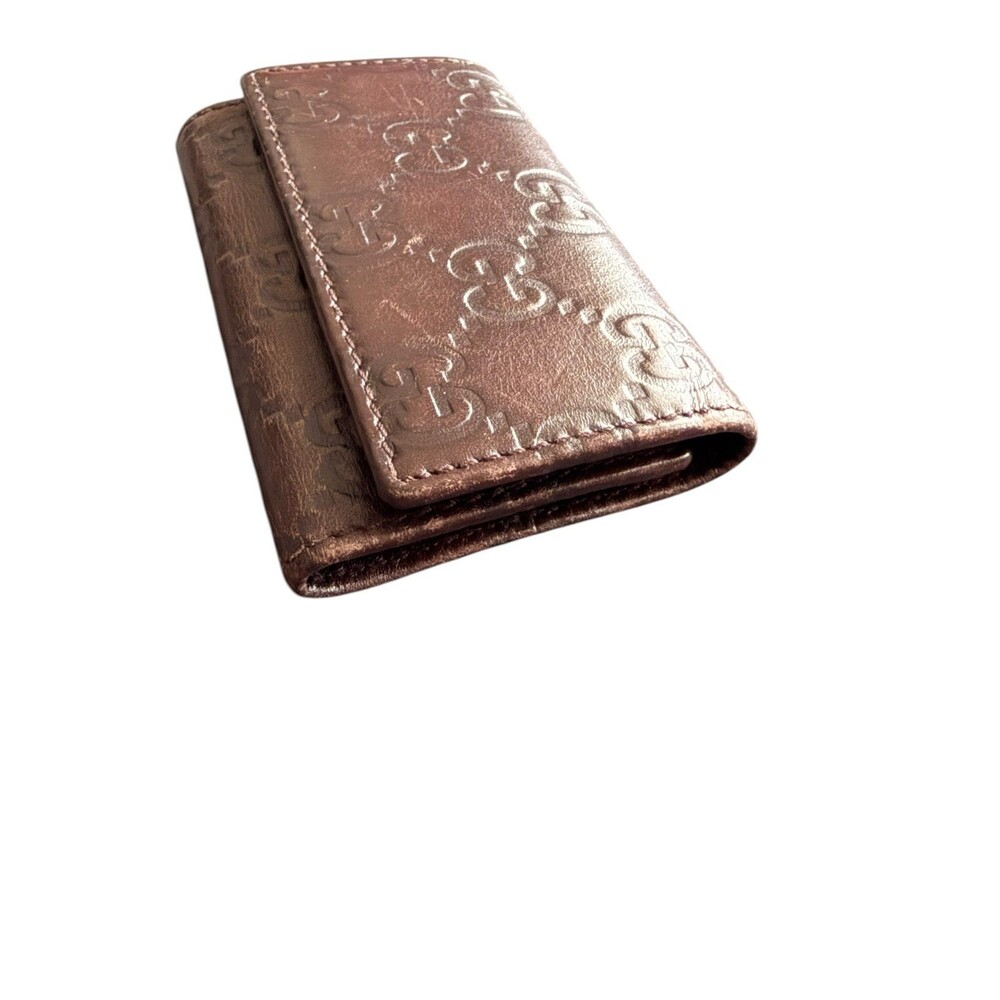 Authentic Gucci Guccissima Brown Leather 6 Key Holder Wallet Made in Italy - Picture 6 of 11